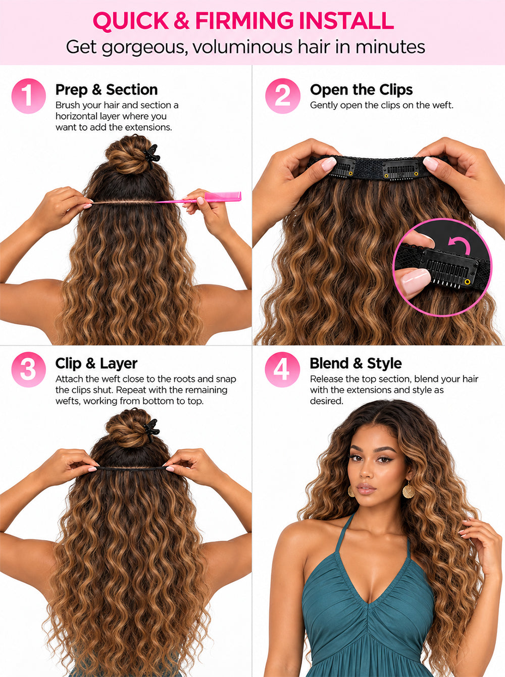 deep_wave_clip_in_hair_extensions_427_install_tutorial