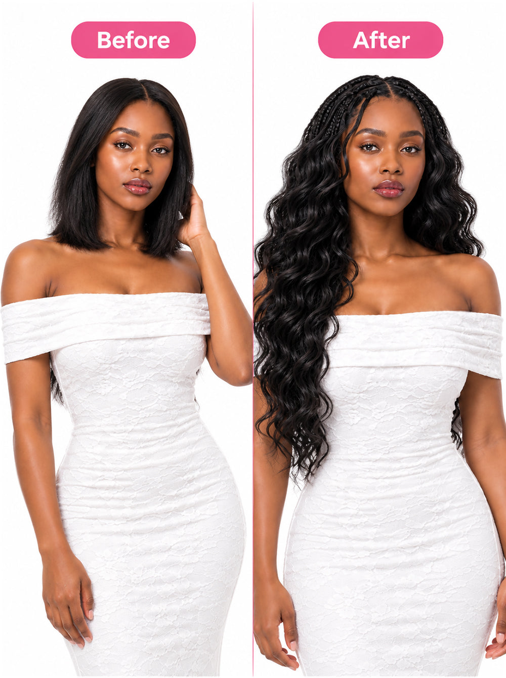 body_wave_crochet_hair_before_and_after