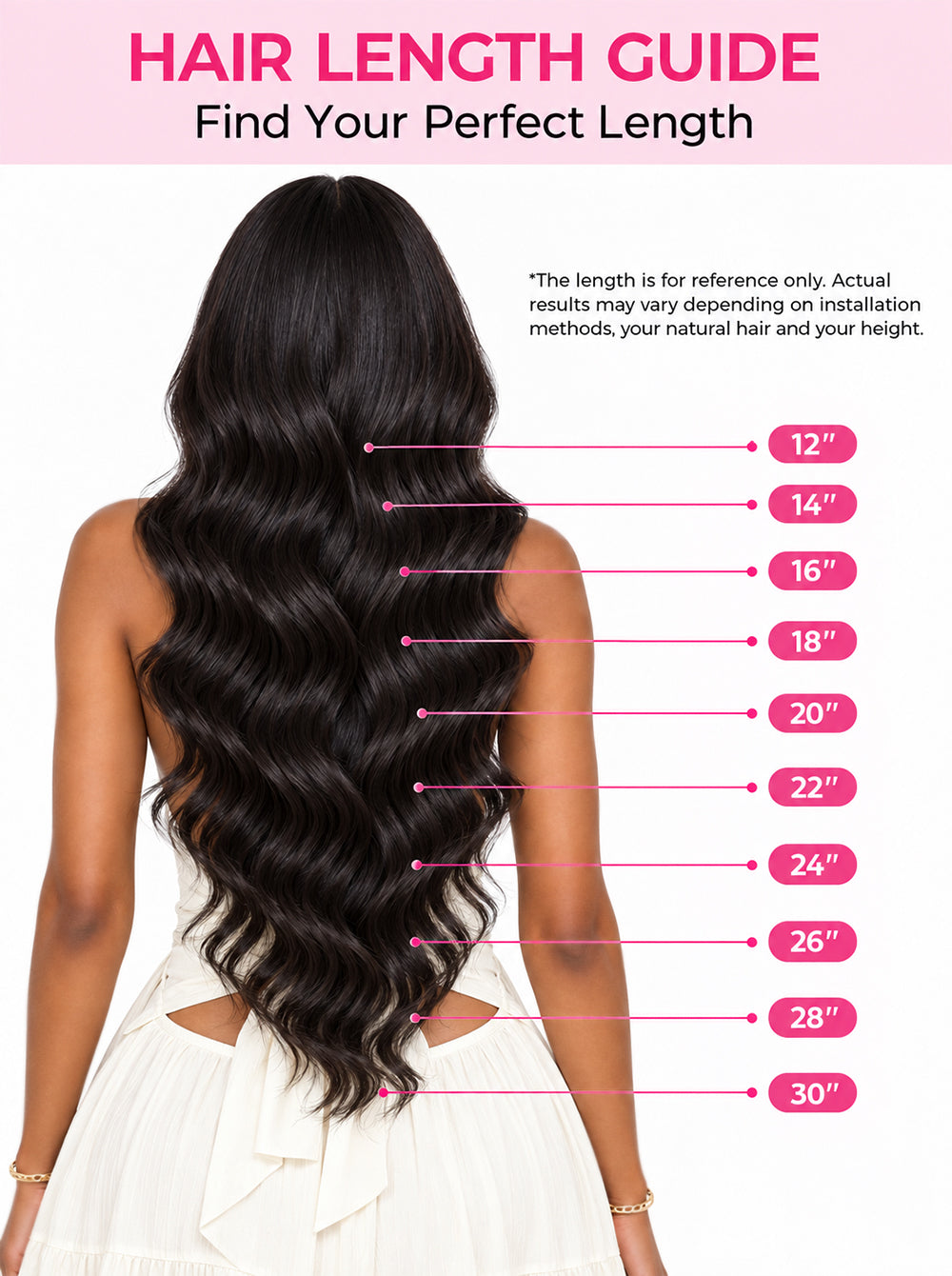 body_wave_human_hair_bundle_length_reference