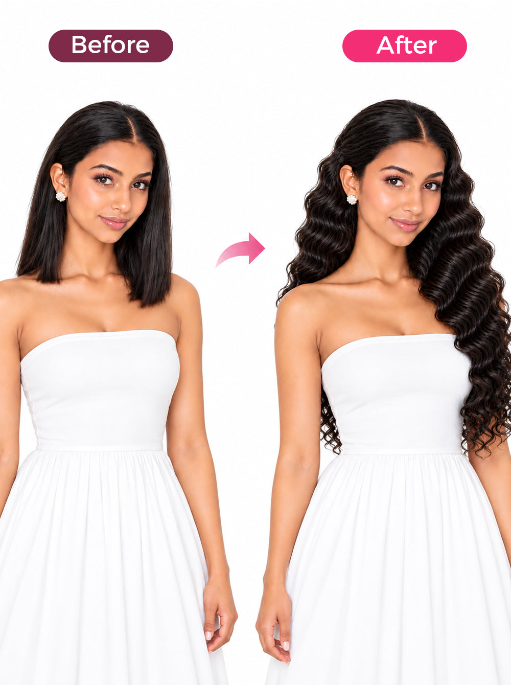 deep_wave_human_hair_bundle_before_and_after