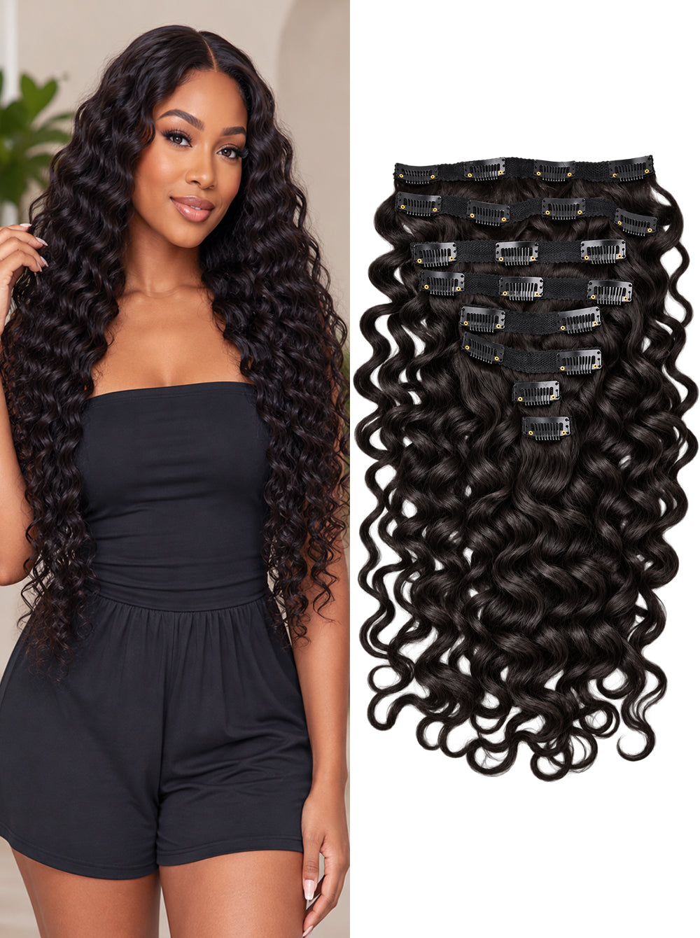 water_wave_clip_in_hair_extensions