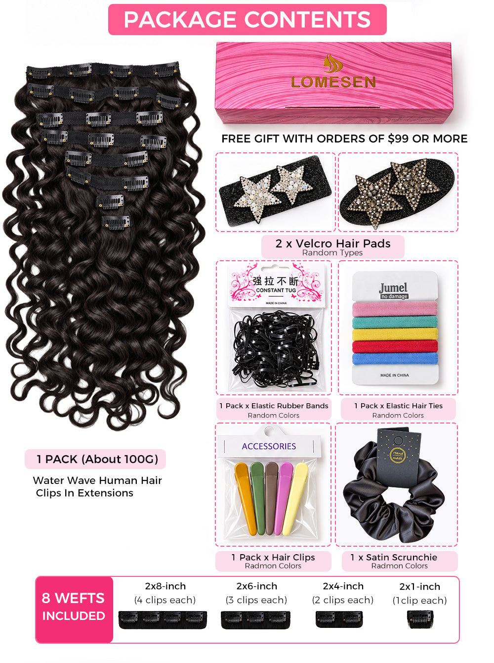 lomesen_water_wave_clip_in_hair_extensions_gifts